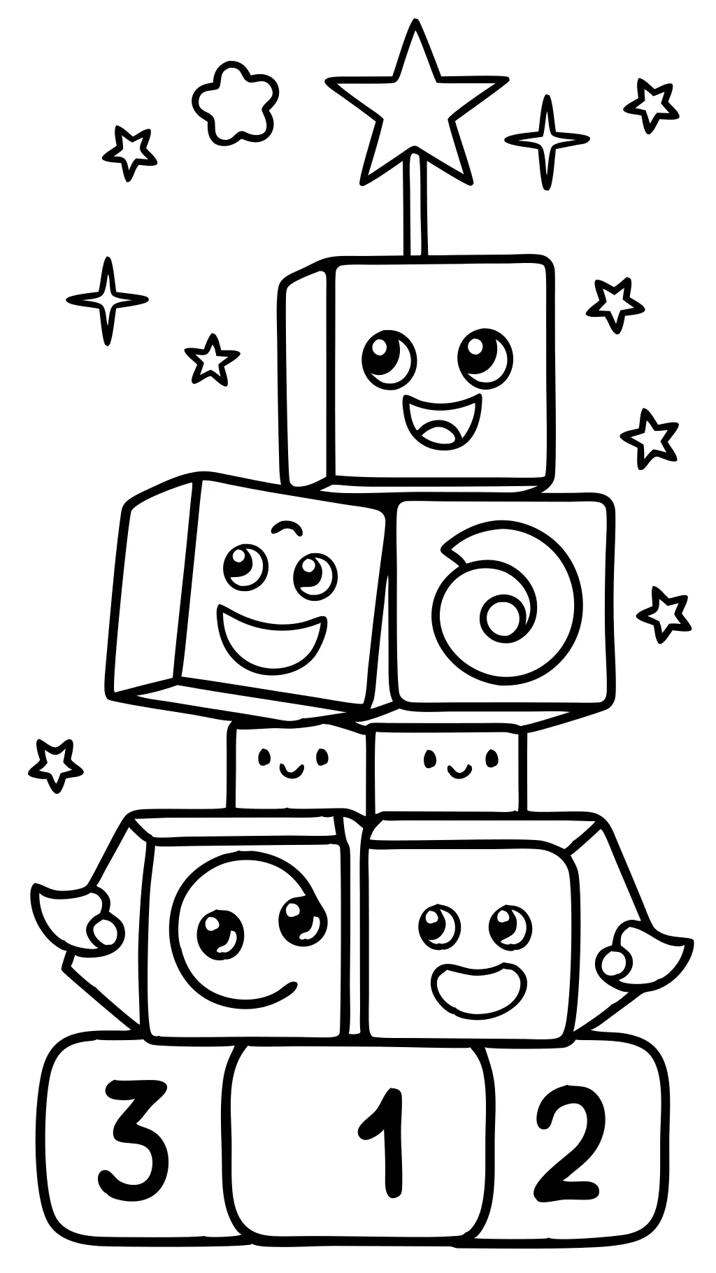 number blocks coloring page